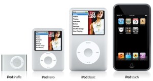 IPod Shuffle, Nano, Classic, and Touch