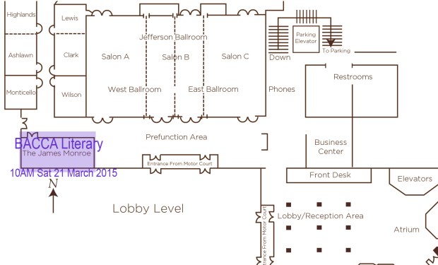 Map showing BACCA session